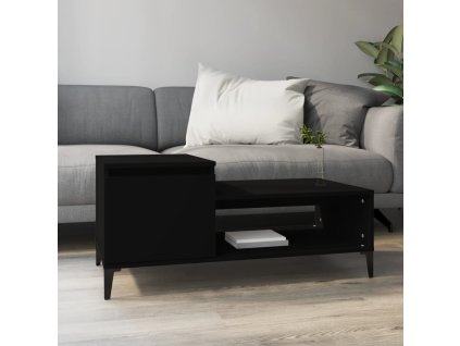 vidaXL Konferenčný stolík čierny 100x50x45 cm spracované drevo