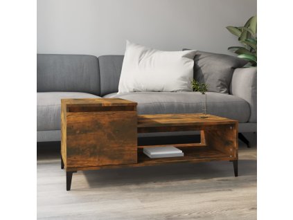 vidaXL Konferenčný stolík dymový dub 100x50x45 cm spracované drevo
