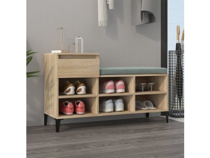 vidaXL Botník dub sonoma 102x36x60 cm spracované drevo