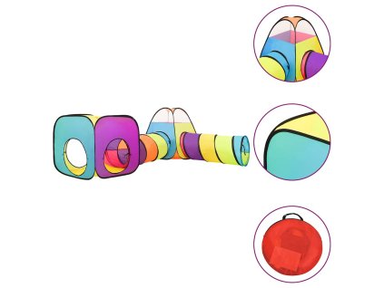 vidaXL Detský stan na hranie viacfarebný 190x264x90 cm