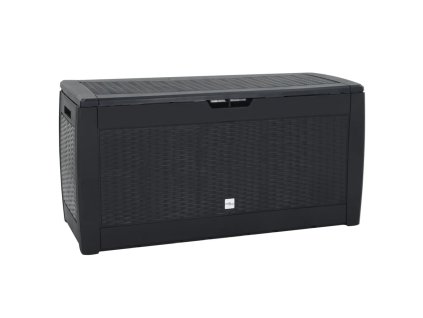 vidaXL Záhradný úložný box antracitový 119x48x60 cm polypropylénový
