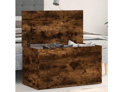 vidaXL Úložná truhlica tmavý dub 84x42x46 cm spracované drevo