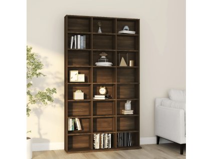 vidaXL CD skrinka hnedý dub 102x23x177,5 cm spracované drevo