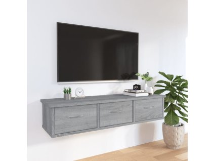 vidaXL Nástenná skrinka sivý dub sonoma 88x26x18,5 cm spracované drevo