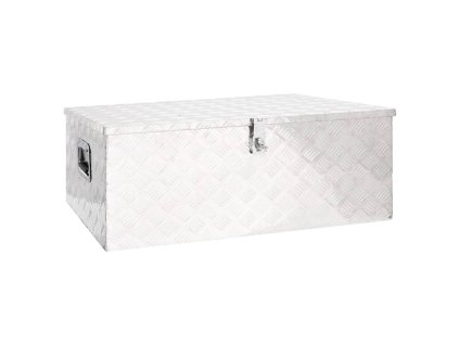 vidaXL Úložný box strieborný 100x55x37 cm hliník
