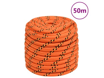 vidaXL Lodné lano oranžové 18 mm 50 m polypropylén