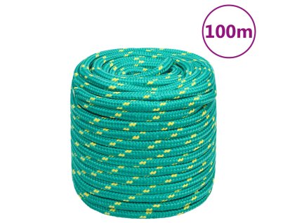 vidaXL Lodné lano zelené 16 mm 100 m polypropylén