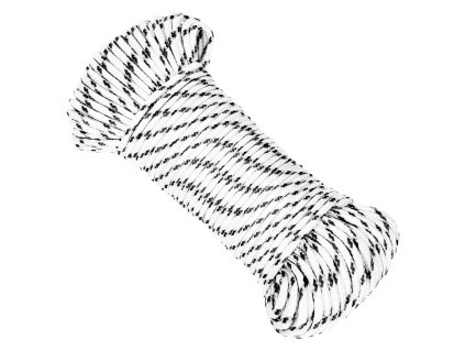 vidaXL Pletené lodné lano biele 4 mm x 500 m polyester