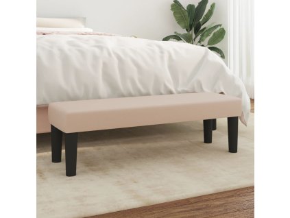 vidaXL Lavička kapučínová 100x30x30 cm umelá koža