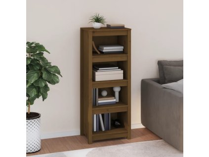 VidaXL Knižnica medovohnedá 50x35x125,5 cm masívna borovica