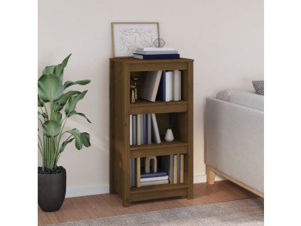 VidaXL Knižnica medovohnedá 50x35x97 cm masívna borovica