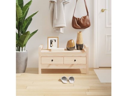 vidaXL Lavička do predsiene 80x40x43 cm masívne borovicové drevo