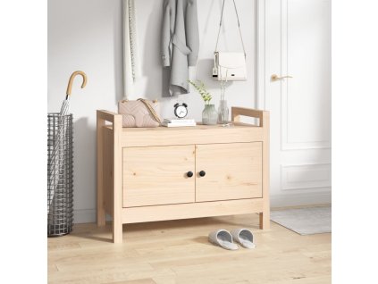 vidaXL Lavička do haly 80x40x60 cm masívne mangovníkové drevo