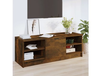 vidaXL TV skrinka dymový dub 102x35,5x36,5 cm spracované drevo