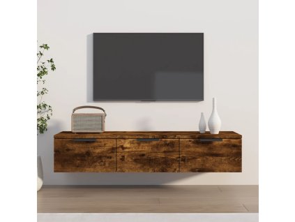 vidaXL Nástenná skrinka dymový dub 102x30x20 cm spracované drevo