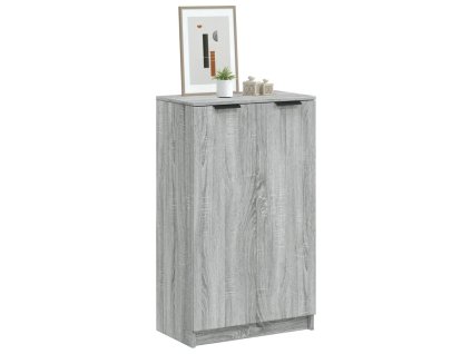 vidaXL Botník sivý dub sonoma 59x35x100 cm spracované drevo