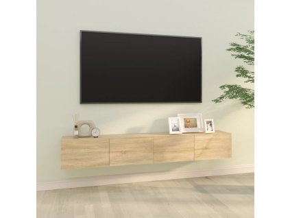 vidaXL Nástenné TV skrinky 2ks dub sonoma 100x30x30cm kompozitné drevo