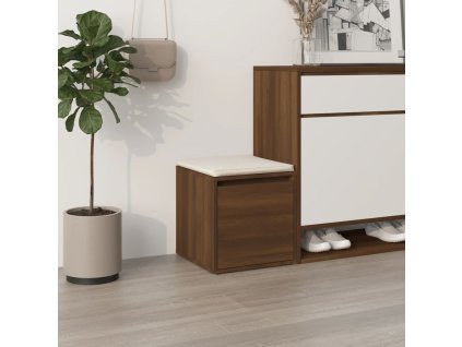 vidaXL Box so zásuvkou, hnedý dub 40,5x40x40 cm, kompozitné drevo