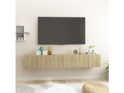 vidaXL Závesné TV skrinky 3 ks dub sonoma 60x30x30 cm