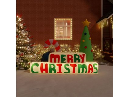 vidaXL Nafukovacia dekorácia "Merry Christmas" s LED diódami 197 cm