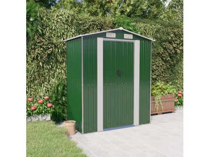 vidaXL Záhradná kôlňa zelená 192x108x223 cm pozinkovaná oceľ