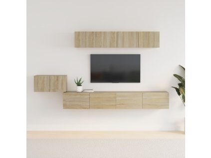 vidaXL 5-dielna súprava TV skriniek dub sonoma spracované drevo