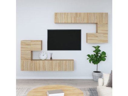 vidaXL Nástenná TV skrinka dub sonoma spracované drevo