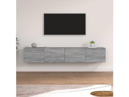 vidaXL Nástenné skrinky 2 ks sivé sonoma 100x36,5x35cm sprac. drevo