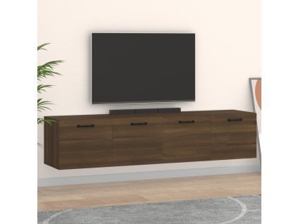 vidaXL Nástenné skrinky 2 ks hnedý dub 60x36,5x35 cm spracované drevo