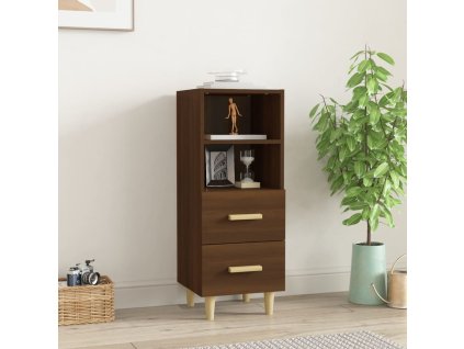 vidaXL Komoda hnedý dub 34,5x34x90 cm spracované drevo