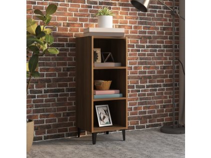 vidaXL Komoda hnedý dub 34,5x32,5x90 cm kompozitné drevo
