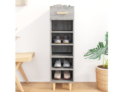 vidaXL Botník sivý dub sonoma 30x35x105 cm spracované drevo