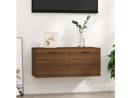 vidaXL TV skrinka hnedý dub 80x35x36,5 cm spracované drevo