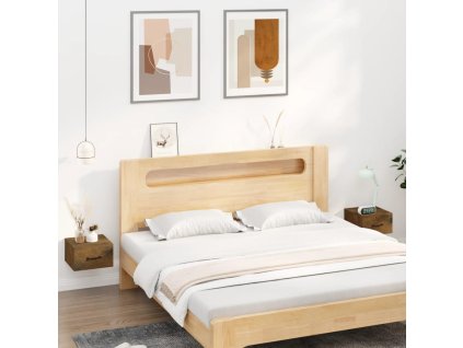 vidaXL Nástenné nočné stolíky 2 ks dymový dub 35x35x20 cm