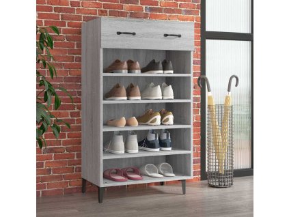 vidaXL Botník sivý dub sonoma 60x35x105 cm spracované drevo