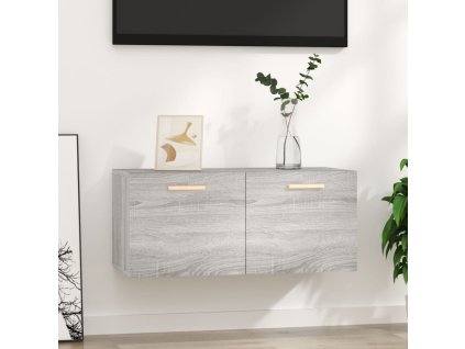 vidaXL Nástenná skrinka sivý dub sonoma 80x35x36,5 cm spracované drevo
