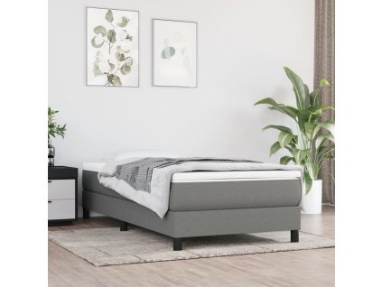 vidaXL Matrac s taštičkovými pružinami tmavosivý 90x190x20 cm látka