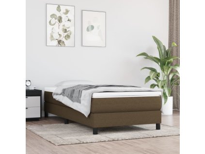 vidaXL Matrac s taštičkovými pružinami tmavohnedý 100x200x20 cm látka