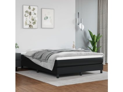 vidaXL Matrac s taštičkovými pružinami čierny 140x200x20 cm umelá koža
