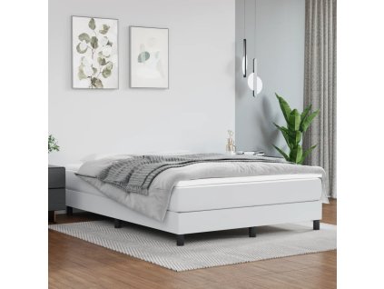 vidaXL Matrac s taštičkovými pružinami biely 140x200x20 cm umelá koža