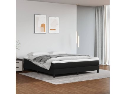 vidaXL Matrac s taštičkovými pružinami čierny 160x200x20 cm umelá koža