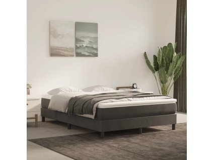 vidaXL Matrac s taštičkovými pružinami tmavosivý 140x190x20 cm zamat