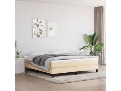 vidaXL Matrac s taštičkovými pružinami krémový 160x200x20 cm látka