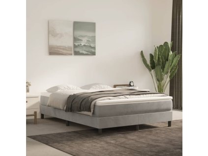 vidaXL Matrac s taštičkovými pružinami bledosivý 140x200x20 cm zamat