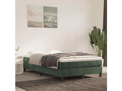 vidaXL Matrac s taštičkovými pružinami tmavozelený 120x200x20 cm zamat