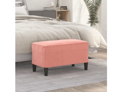 vidaXL Lavička ružová 70x35x41 cm zamat