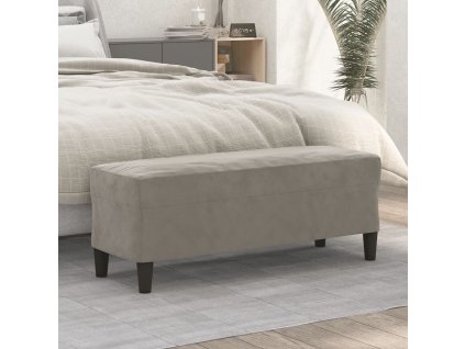 vidaXL Lavička tmavosivá 100x35x41 cm zamat