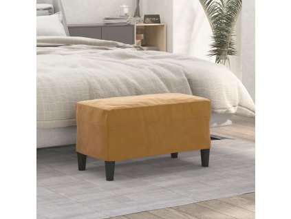 vidaXL Lavička hnedá 70x35x41 cm zamat