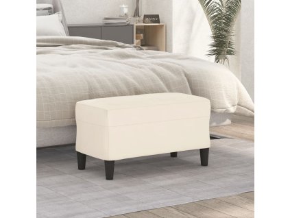 vidaXL Lavica krémová 70x35x41 cm zamat