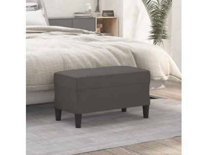 vidaXL Lavička sivá 70x35x41 cm umelá koža
